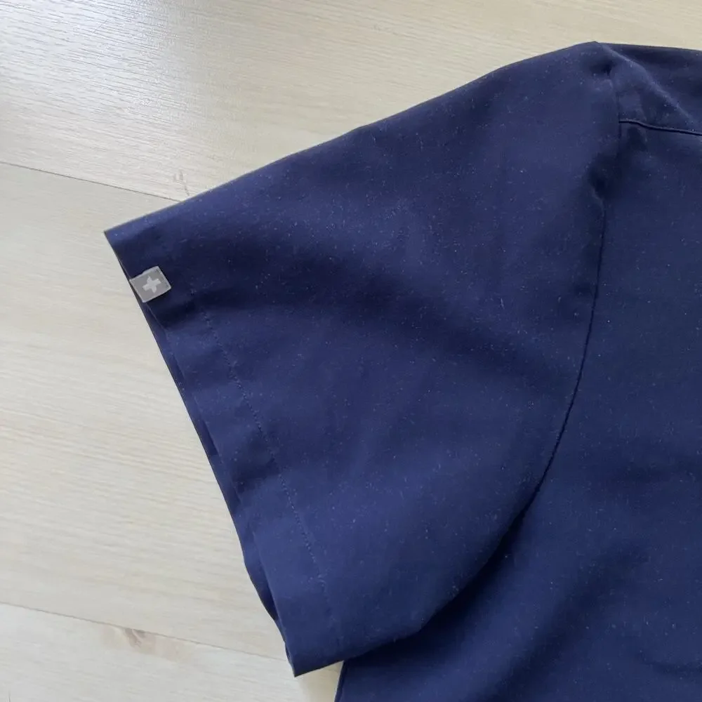 Figs Scrub Set Men 2XL SHORT Leon 3-pocket Top + Cairo Pants Short Navy Blue